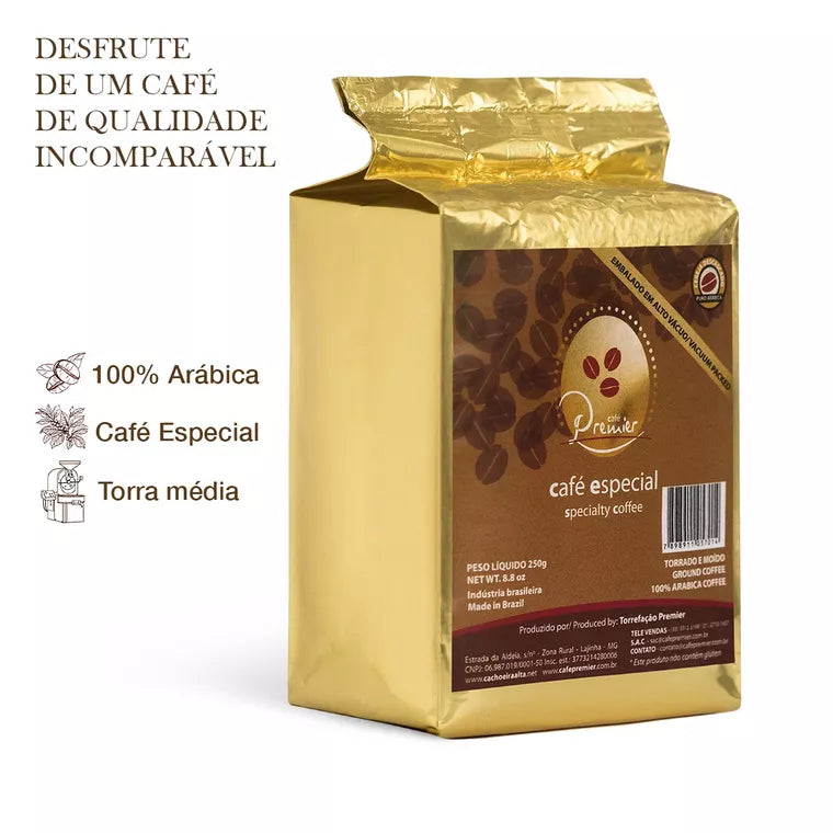 Café Premier Especial 250g em Pó à Vácuo – 100% Arábica, Torra Média